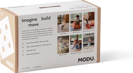 Modu Curiosity Kit - Zachte blokken- 13 onderdelen- Open Ended speelgoed -Speelgoed 1 -2-3 jaar - Deep Blue / Sky Blue van Modu — afbeelding 2