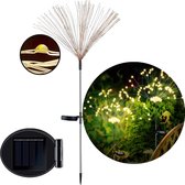 Tuin Decoratie Verlichting op Zonne Energie - Fairy Lights - Warm Wit - 120 Leds - Waterdicht - Outdoor - Solar - Vuurwerk