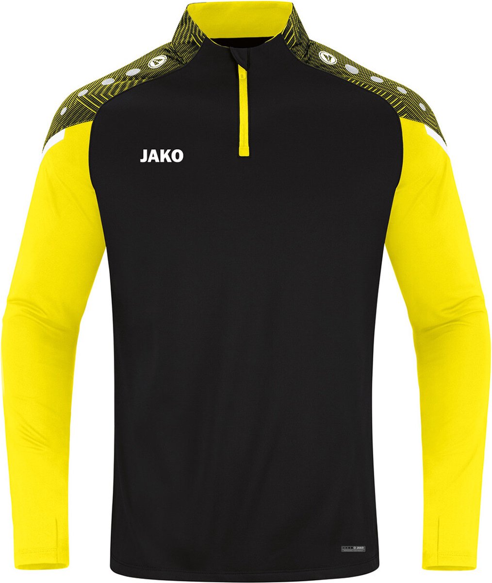 Jako Performance Ziptop Heren - Zwart / Zachtgeel | Maat: XL