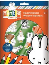 Nijntje raamstickers, niet permanente verplaatsbare stickers met speelachtergrond - vanaf 3 jaar - Bambolino Toys