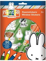 Nijntje raamstickers, niet permanente verplaatsbare stickers met speelachtergrond - Bambolino Toys