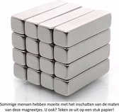 Langwerpige neodymium magneet staafjes 20 stuks - 10 x 5 x 5 mm - neodymium magneet - koelkast - whiteboard