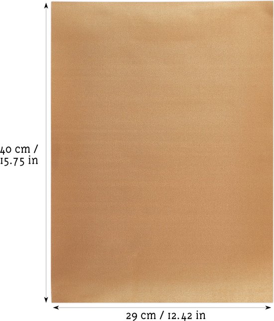 COM-FOUR® 5x permanente bakfolie van Teflon - herbruikbaar bakpapier - geschikt voor oven tot 260 °C - snijbare antiaanbakovenfolie - vaatwasmachinebestendig (5 stuks - beige 46x32 cm