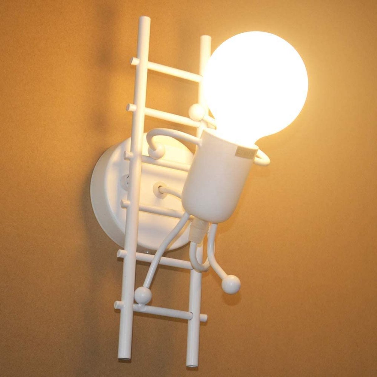 Humanoid interieur wandmuurlicht, moderne industriële wandlamp, eenvoudige stijl wandlamp voor de slaapkamerlounge slaapkamer, 220V, E27 lamp niet inbegrepen
