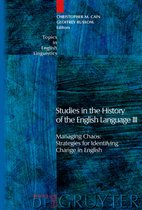 Studies in the History of the English Language III