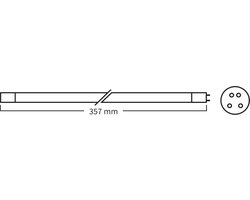 40 Watt - T5 - Witte fitting - lengte 357mm - UVC High Output Vervangingslamp