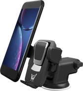 Support de téléphone universel pour tableau de bord et pare-brise avec technologie de fixation à une main - adapté à Apple iPhone / Samsung Galaxy / Huawei