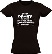 Je suis Danita, chaque boisson que tu m'offres aujourd'hui, je la boirai T-shirt pour femme | anniversaire | anniversaire | partie de bachelorette | présent | Nom