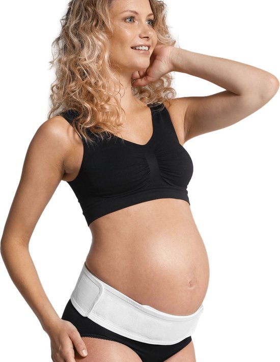 Carriwell Verstelbare Zwangerschapsbuikband - Wit - S/M