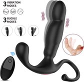 Luxe prostaat vibrator - Anaal Vibrator - Prostaat stimulator - Bedienbaar met afstandsbediening - Ultra zachte silicone - Zwart - Dildo - Vibratie en Stotende standen - Buttplug - Anaal - Koppels - Seksspeeltje - Cadeautip