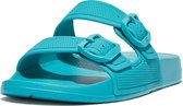 FitFlop Iqushion Two-Bar Buckle Slides BLAUW - Maat 37