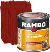 Rambo Pantserlak Interieur - Transparant Zijdeglans - Houtnerf Zichtbaar - Warm Mahonie - 0.25L
