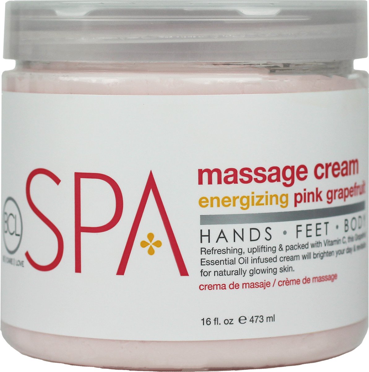 BCL SPA - Massage Cream Pink Grapefruit - 473 ml