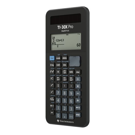 Texas Instruments TI-30X Pro MathPrint CAS Wetenschappelijke Rekenmachine - Zwart