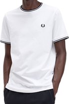 T-shirt Fred Perry Twin Tipped - Homme - Blanc / Noir