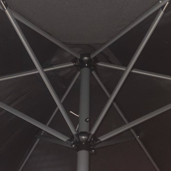 CUHOC Zwarte Parasol - Parasolhoes - Extra Zware Vulbare Verrijdbare Parasolvoet - parasol met voet, parasol met hoes en voet, stokparasol met hoes en voet - COVER UP HOC