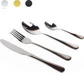 Set de couverts Dymund 1 personne - (4 pièces) Couverts - Cuillère, couteau, fourchette et cuillère - Acier inoxydable - Argent