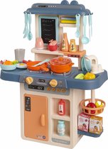 Zoem - Mini Kinderkeuken Blauw 65 cm – Stoom & Kookgeluid – Accessoires & Keukengerei