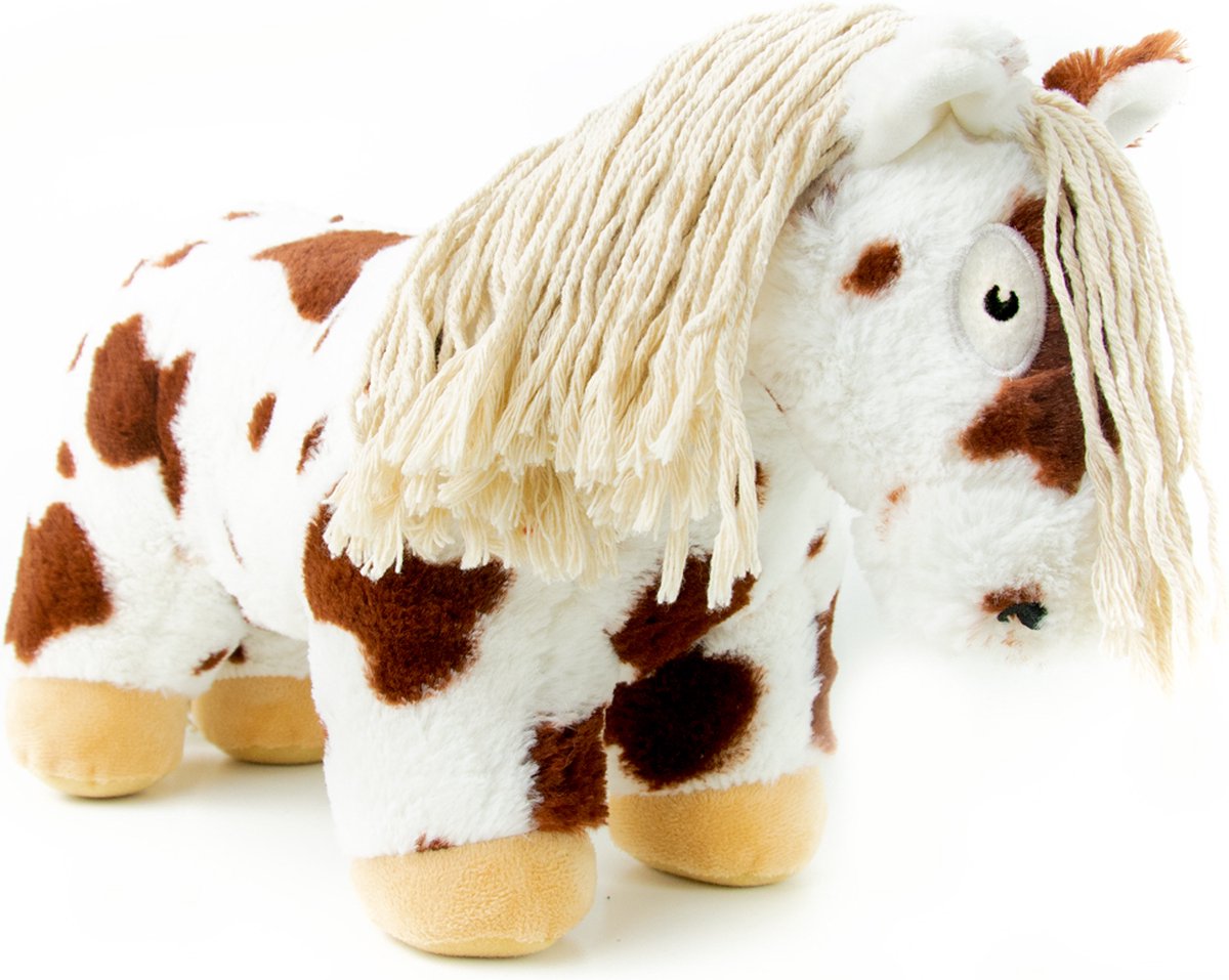 Crafty Ponies Paarden Knuffel - Ponies Knuffels - Pluche Knuffels - Knuffel - Voor kind & baby - Baby Knuffel - Pluche Paarden - Educatief Speelgoed - Speelgoed Kind - Cadeau Meisje - 48cm - Bruinbont — afbeelding 3