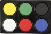 Waterverf - Primair Kleuren Geel Groen Zwart Wit Rood Blauw - 16x44mm - 2 sets