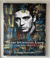 The Godfather- Michael Corleone- Mixed Media- Katoenen canvasdoek- 100x80cm,3D
