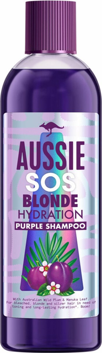 Aussie Zilvershampoo SOS Blond Hydration Vegan - 3 x 290 ml - Voordeelverpakking