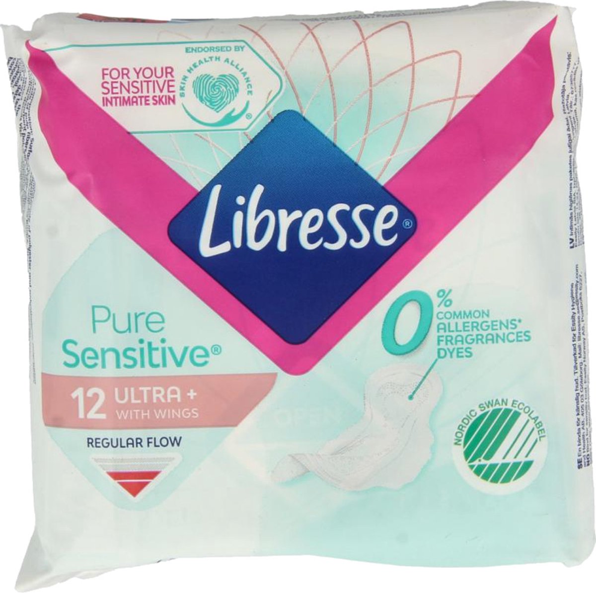 Goedkoopste Libresse Maandverband Pure Sensitive Ultra Normaal - 12 Stuks
