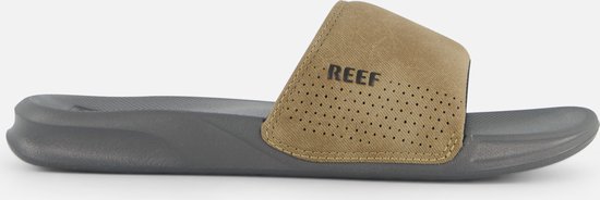 Reef One Slidegrey/Tan Heren Slippers - Grijs/Cognac - Maat 43