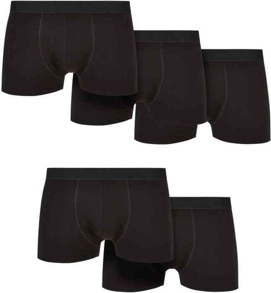 Urban Classics - Solid Organic Cotton 5-Pack Boxershorts set - S - Zwart