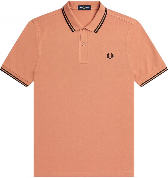 Fred Perry M3600 polo twin tipped shirt - pique - Light Rust - Maat: XL