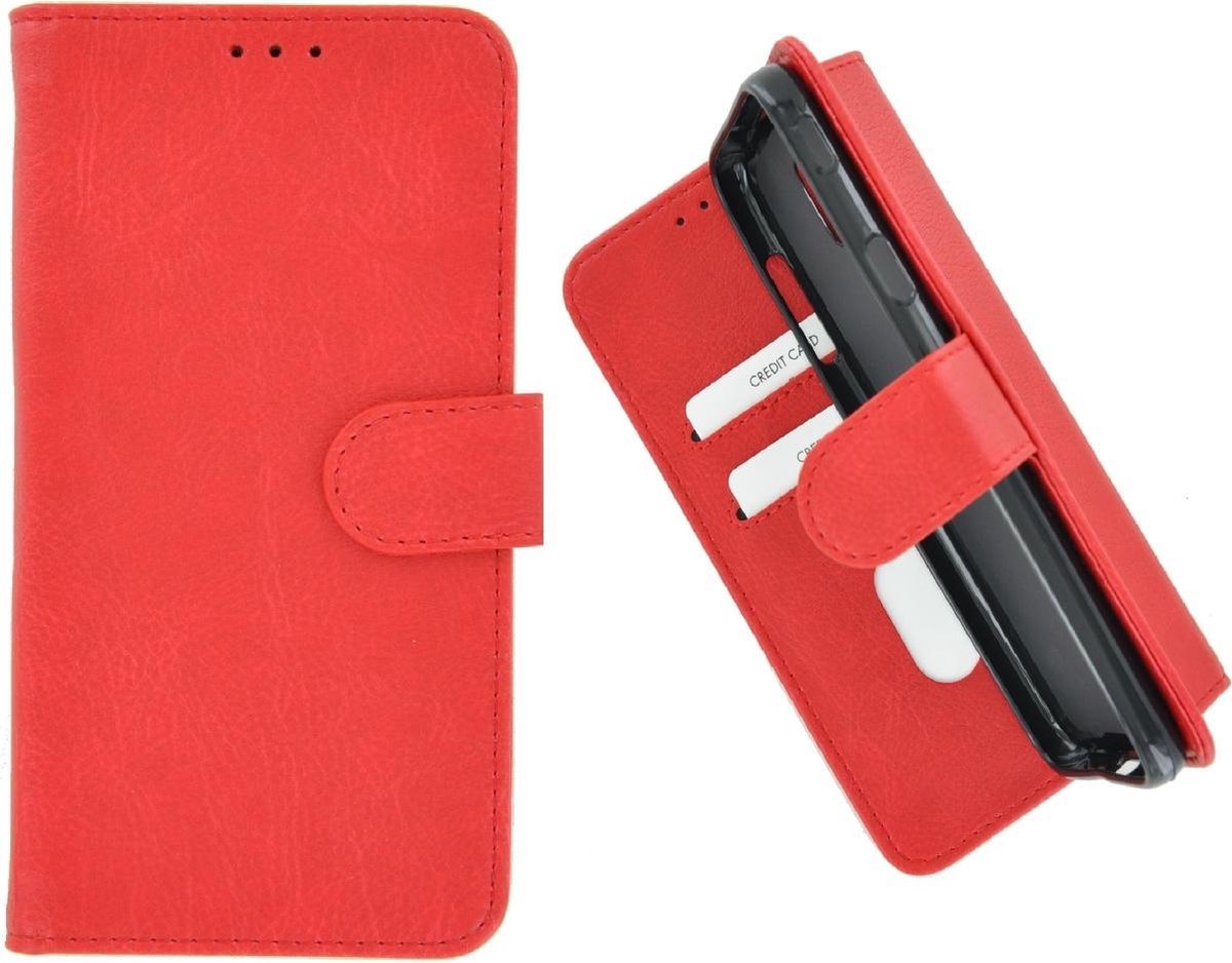 Pearlycase Hoes Wallet Book Case Rood Geschikt voor Samsung Galaxy A70