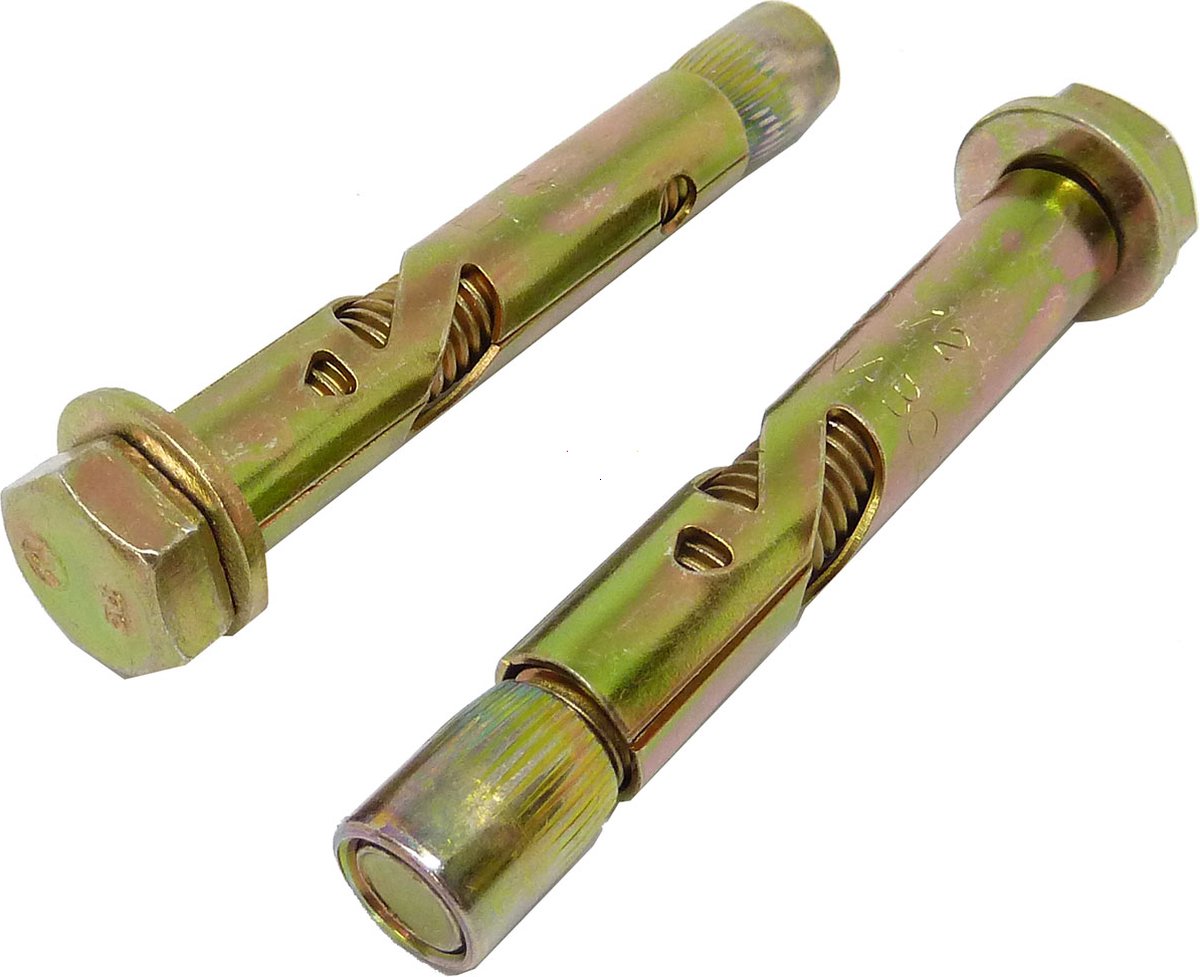 Spit V Bolt Metalen Heavy Duty Ankerbout Zeshoekige Bevestiging Verzinkt - V6-8/4 (100x)
