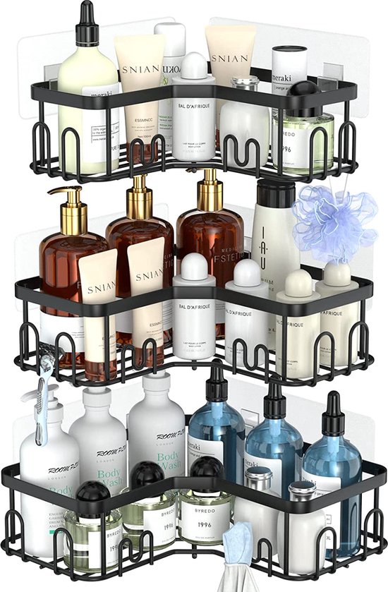 Badkamer Douche Opbergrek Organizer Geen Boren Hefstang Douchekop Houder Douchegel Shampoo Lade Houder Paalplanken