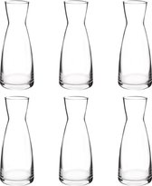 Set van 6 Bormioli Rocco Karaffen - 1L - Glas - Hoogwaardig Glazen Schenkflessen voor Drankjes en Sap