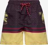 Harry Potter - zwembroek - zwemboxer / boardshort / zwemshort - wijnrood/geel - maat 110/116