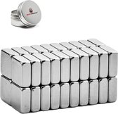 Brute Strength - Super sterke magneten - Vierkant - 10 x 10 x 4 mm - 60 stuks - Neodymium magneet sterk - Geschikt voor radiatorfolie - Voor koelkast - whiteboard