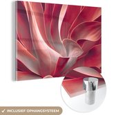 MuchoWow® Peinture sur verre 120x80 cm - Peinture sur verre acrylique - Nature morte - Feuilles - Plante - Rose - Photo sur verre - Peintures