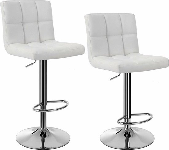 Yaheetech Set van 2 barkrukken, barstoelen, 360 graden draaibaar