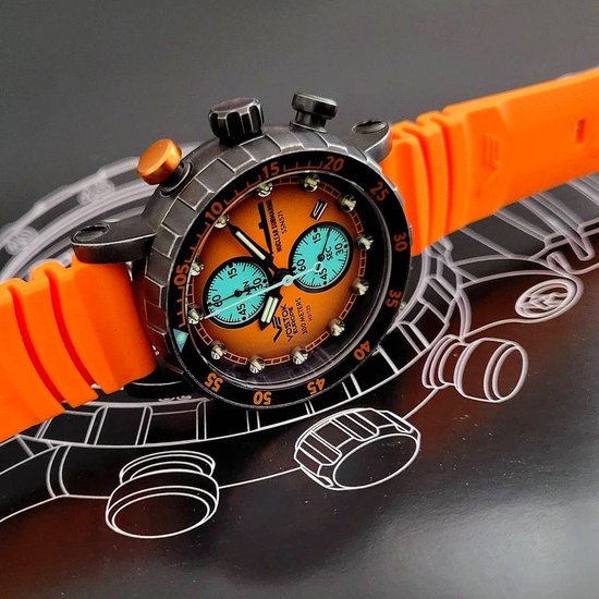 Vostok Europe SSN 571 sous marin nucl aire Chrono VK61 571F612 bol