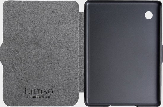 Lunso - Geschikt voor Kobo Clara 2E hoes (6 inch) - Vegan Saffiano Leren sleep cover - Urban Park van Lunso — afbeelding 3