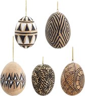 Home Society - Paaseieren - Ornament Ibiza Stijl - Multi - L - 5 stuks