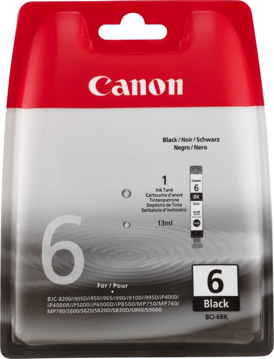 Canon BCI-6BK - Inktcartridge / Zwart