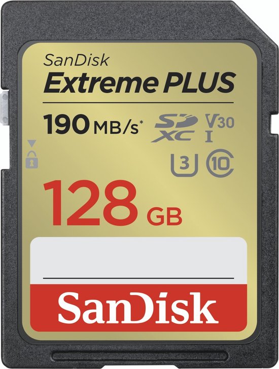 SANDISK Extreme PLUS 128GB SDXC 190MB/s UHS-I | bol