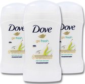Dove Go Fresh Pear & Aloe Vera Deodorant Vrouw - 3x40 ml - Deodorant Stick - 0% Alcohol - 48 Uur Bescherming en Verzorging