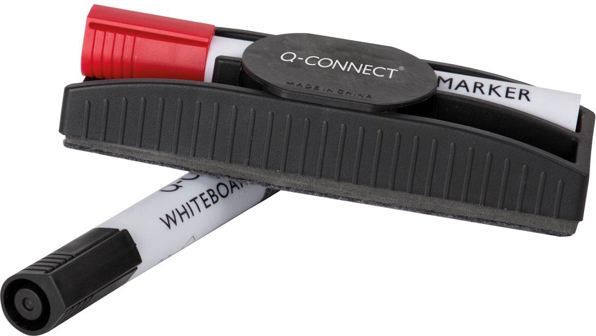 Q-CONNECT bordenwisser, voor whiteboard, magnetisch, incl 2 whiteboardmarkers 10 stuks
