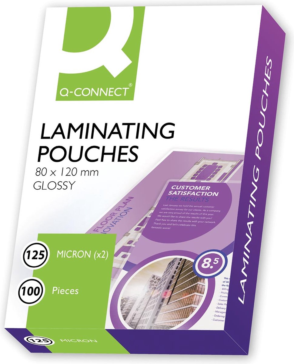 Q-CONNECT lamineeretui 2x 125 micron A7 100 stuks 50 stuks