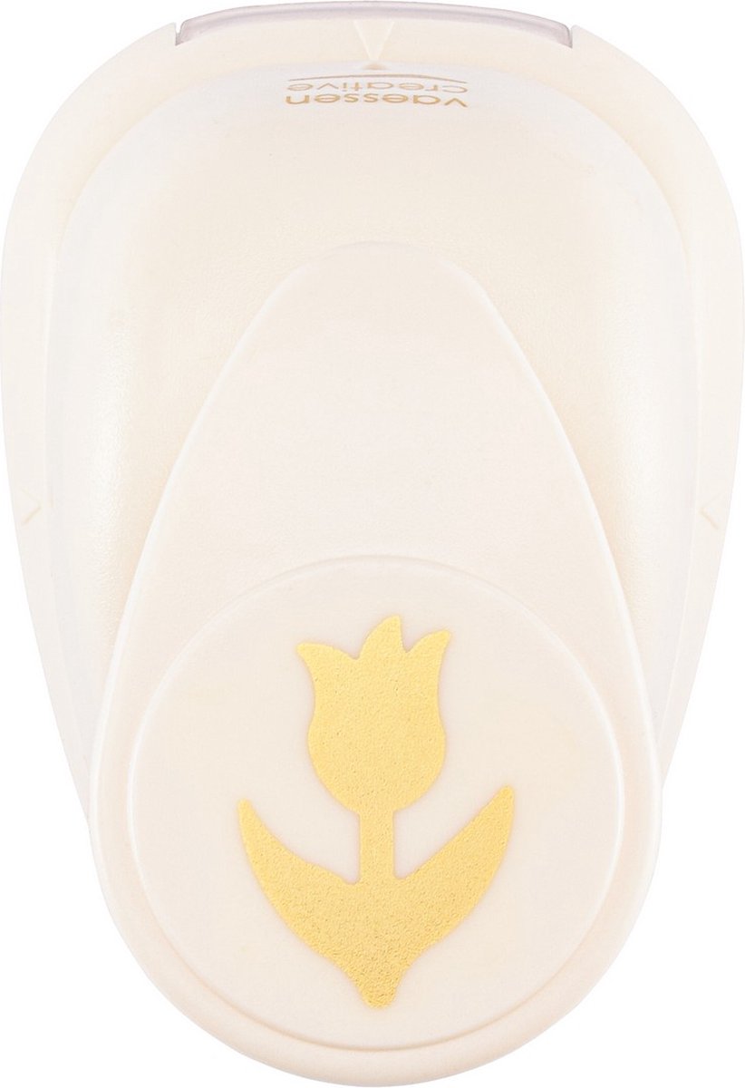 Vaessen Creative Pons - Figuurpons - Tulp - 2,5 x 1,7 cm