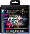 STAEDTLER pigment calligraphy set met 12 kleuren