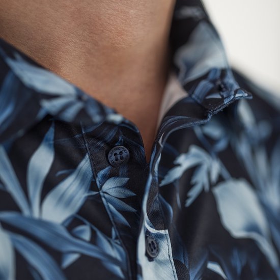 Func Factory mannen Polo navy print maat L van Func Factory — afbeelding 2