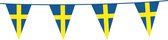 Vlaggenlijn Zweden - 10 Meter Zweden - Zweedse vlag decoratie - Zweedse versiering vlaggetjes - Per stuk 10 meter vlaggenlijn
